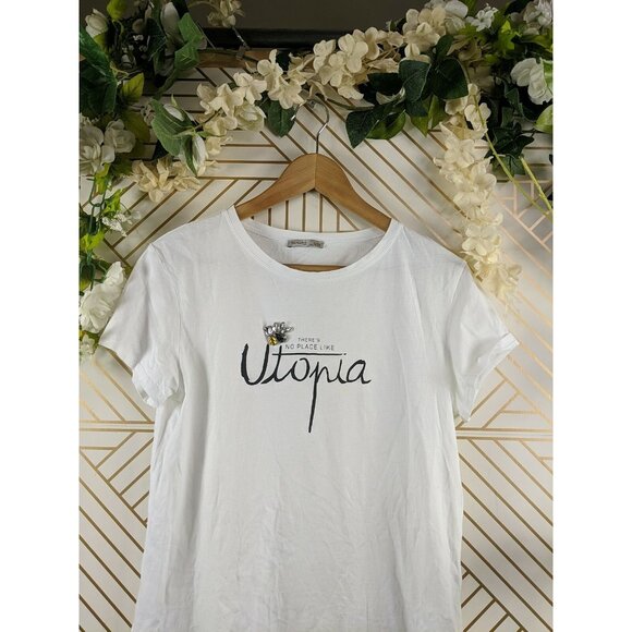 Zara Wb Collection Women’s There's No Place Like Utopia T Shirt Size Large - Picture 3 of 7